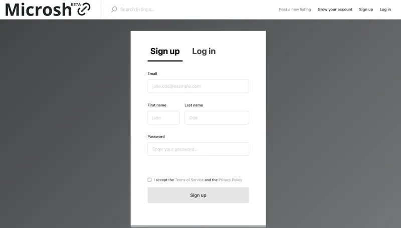 create account